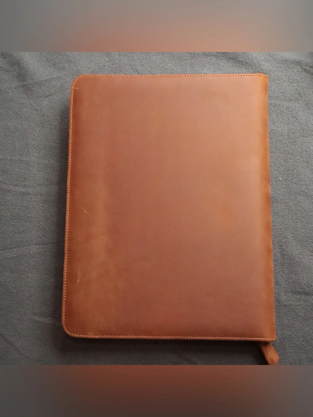 Fiitcase Leather Portfolio Organizer Zippered Business Document Case Folder